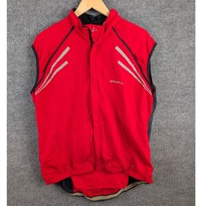 Craft Mens XL L3 Protection Hypervent Cycling Vest Red Full Zip Reflective